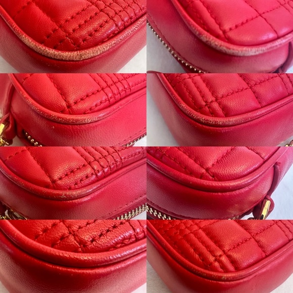 Burberry Lola Red Quilted Leather Crossbody Camera Bag - Picture 6 of 6